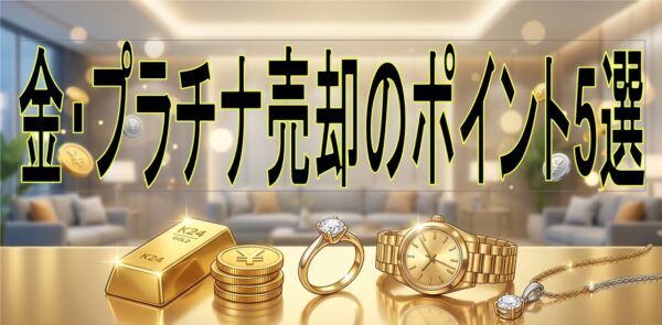 【貴金属査定】金・プラチナ売却のポイント5選！大野城市・春日市・太宰府市近郊で金買取ならリサイクルマートへ