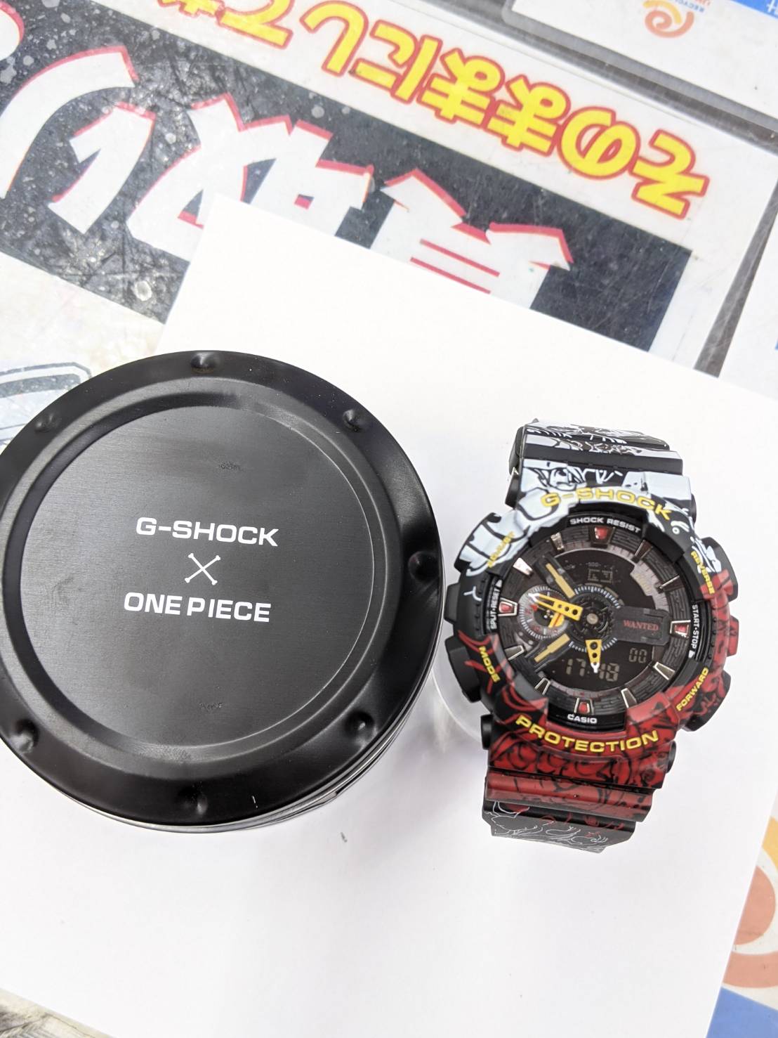 CASIO カシオ 腕時計 G-SHOCK ワンピース コラボレーションモデル GA-110JOP-1A4JR をお買取りさせて頂きました!! - リサイクルマートは現在冷蔵庫の買取、家具の買取強化中です！お気軽にお問い合わせください。