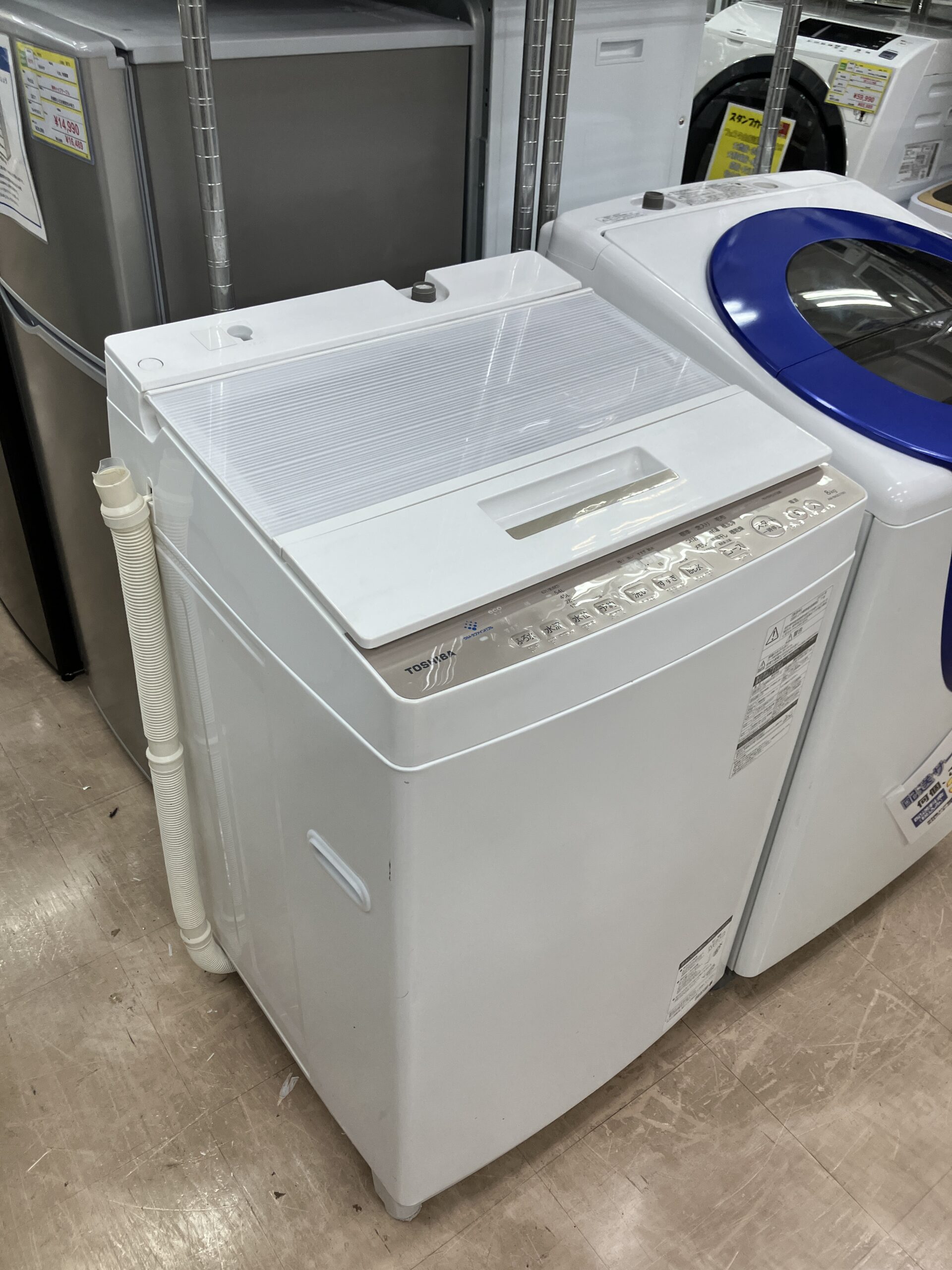 【TOSHIBA/東芝 8kg 洗濯機 AW-BK8D7 ウルトラファインバブル ガラストップ 】をお買取致しました！！ - リサイクルマートは現在冷蔵庫の買取、家具の買取強化中です！お気軽にお問い合わせください。