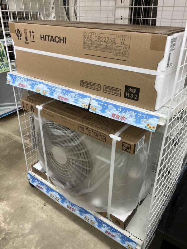 【未使用品　HITACHI/日立　2.2kwエアコン　RAS-DR2225S】お買取り致しました！ - リサイクルマートは現在冷蔵庫の買取、家具の買取強化中です！お気軽にお問い合わせください。