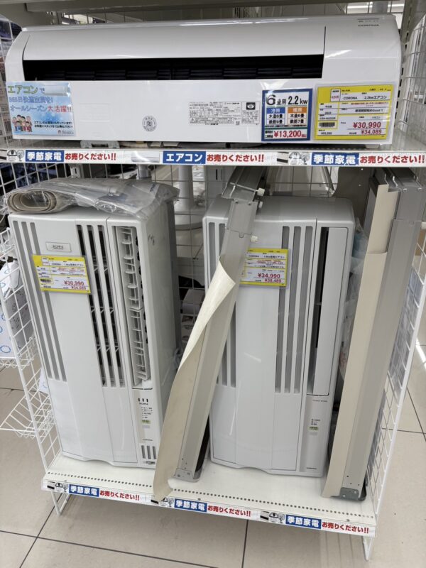 窓用エアコンの入荷です!!毎年即売れ!?