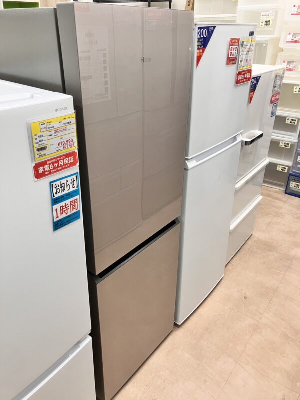 「Haier　ハイアール　201L冷蔵庫　JR-M20E3　2023年製」を買取させていただきました！🎉 - リサイクルマートは現在冷蔵庫の買取、家具の買取強化中です！お気軽にお問い合わせください。