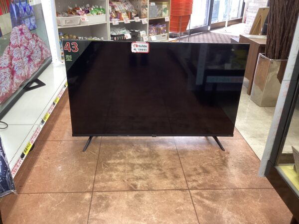 【Hisense/ハイセンス 43型液晶テレビ/4K】をお買取致しました！！ - リサイクルマートは現在冷蔵庫の買取、家具の買取強化中です！お気軽にお問い合わせください。