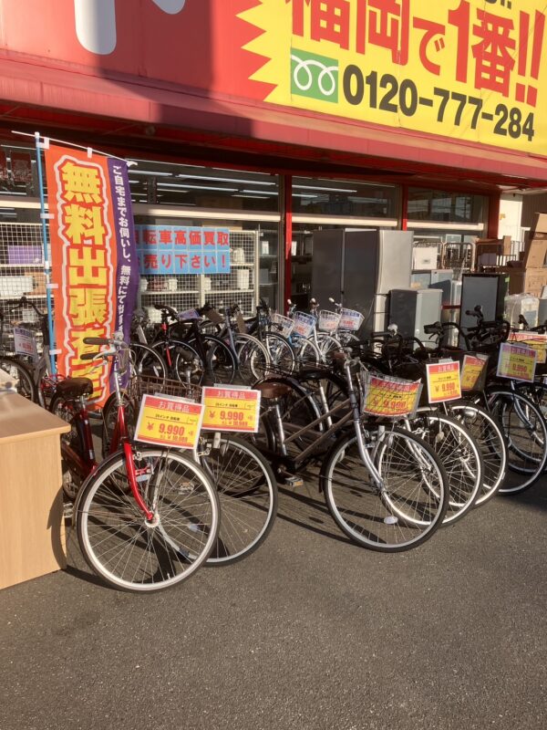 自転車在庫入荷しております！！※本日より【通常営業】となります！今年もよろしくお願いします！ - リサイクルマートは現在冷蔵庫の買取、家具の買取強化中です！お気軽にお問い合わせください。