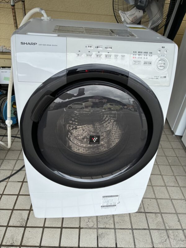 【2023年製 SHARP 7.0kg/3.5kgドラム式洗濯乾燥機 ES-S7H-WP】をお買取りさせていただきました！ - リサイクルマートは現在冷蔵庫の買取、家具の買取強化中です！お気軽にお問い合わせください。