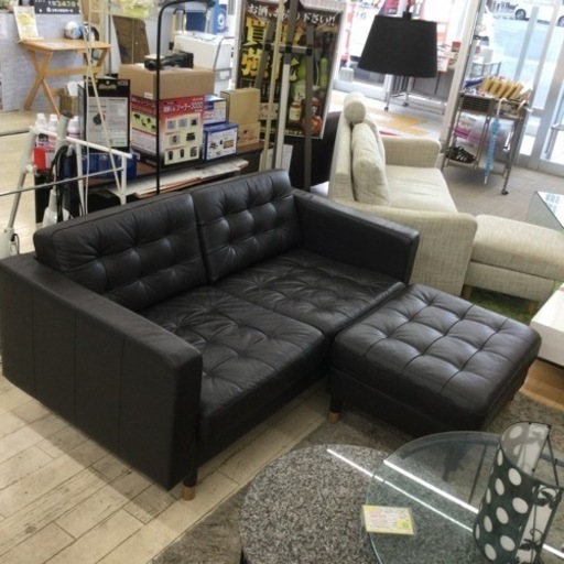 【✨オットマン付き❗️ゆったり❗️高反発フォーム❗️✨】定価¥109,990 IKEA/イケア 2Pソファ LANDSKRONA/ランズクローナを買取りさせて頂きました。 - リサイクルマートは現在冷蔵庫の買取、家具の買取強化中です！お気軽にお問い合わせください。