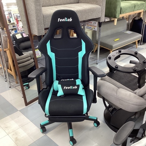 ⭐️春日市⭐️ゲーミングチェア⭐️FeelLab⭐️グリーン⭐️緑⭐️黒色⭐️定価18,800円⭐️をお買取り致しました。 - リサイクルマートは現在冷蔵庫の買取、家具の買取強化中です！お気軽にお問い合わせください。