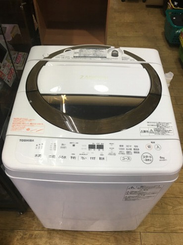 ［2017年製 TOSHIBA 東芝 6.0kg洗濯機 ZABOON AW-6D6 DDインバーターモデル］お買取しました! - リサイクルマートは現在冷蔵庫の買取、家具の買取強化中です！お気軽にお問い合わせください。
